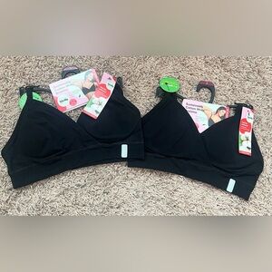 Kindly Yours Cotton Wire-Free Pullover Wrap Front Bralettes (2) Size: S